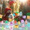 40PCS Mini Christmas Luminous Figurines 40 Styles Christmas Resin Miniatures Glow